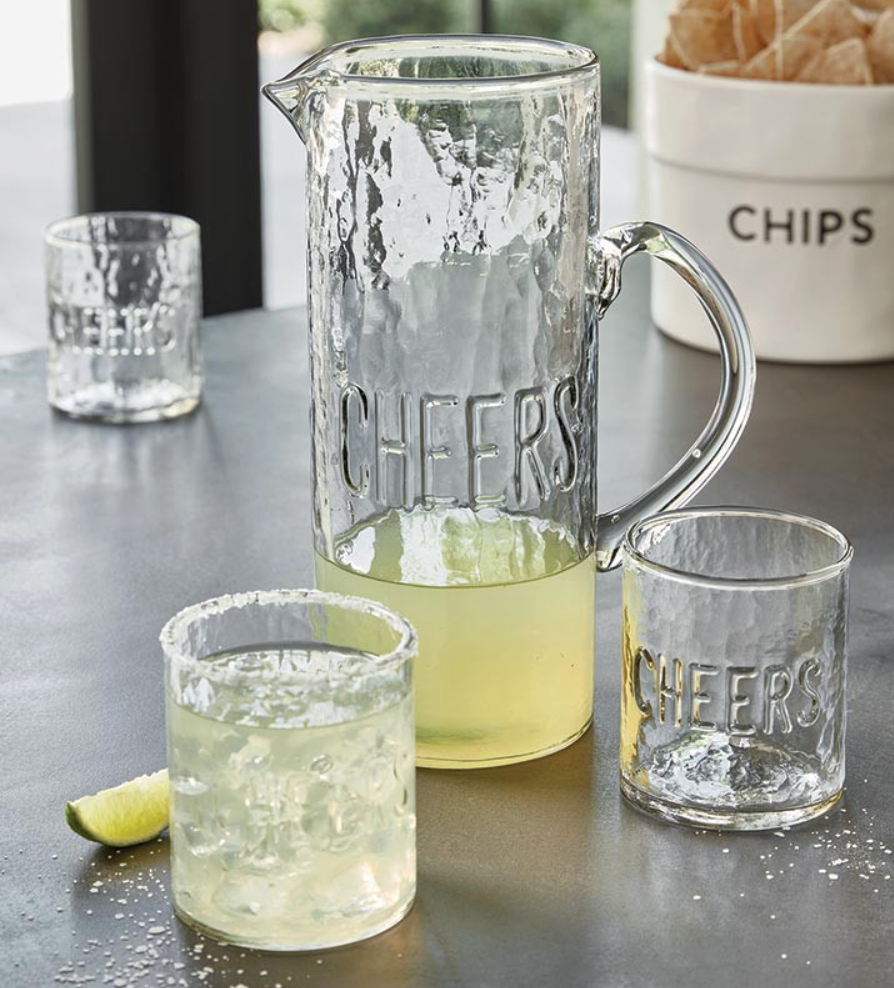 CHEERS HAMMERED GLASS