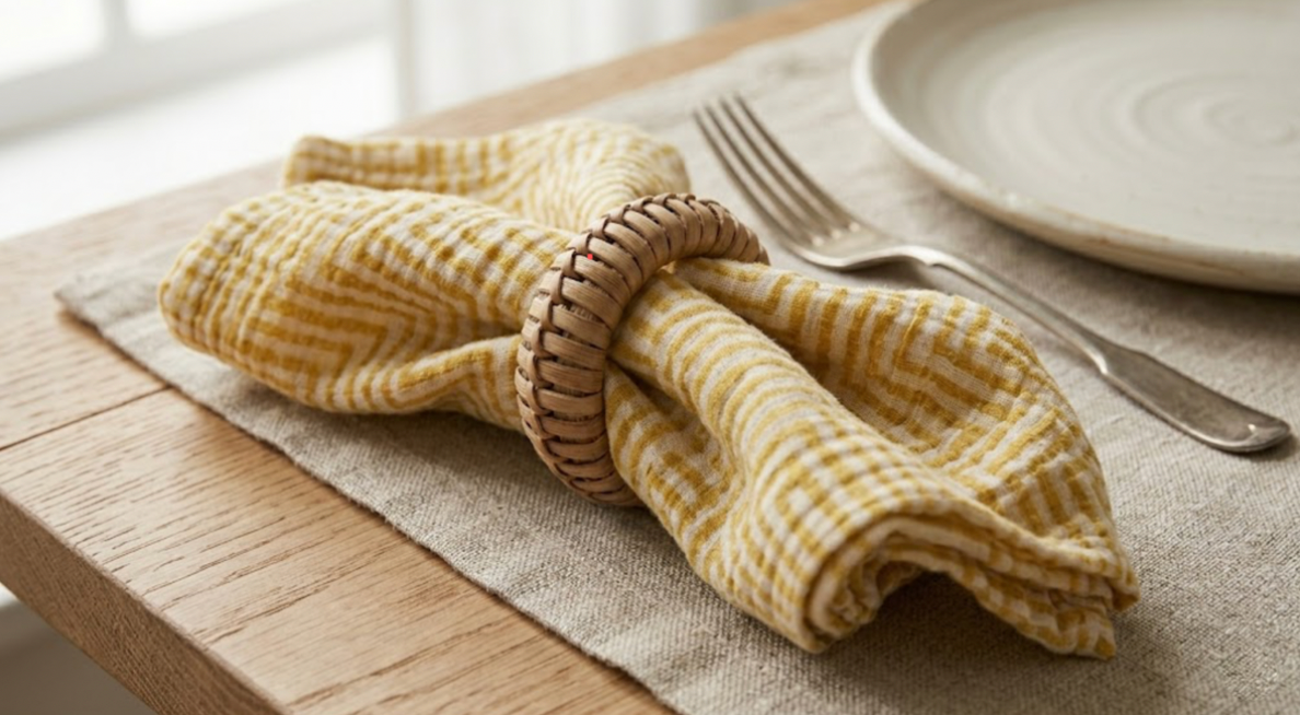 GOLDEN NAPKINS - SET OF 4