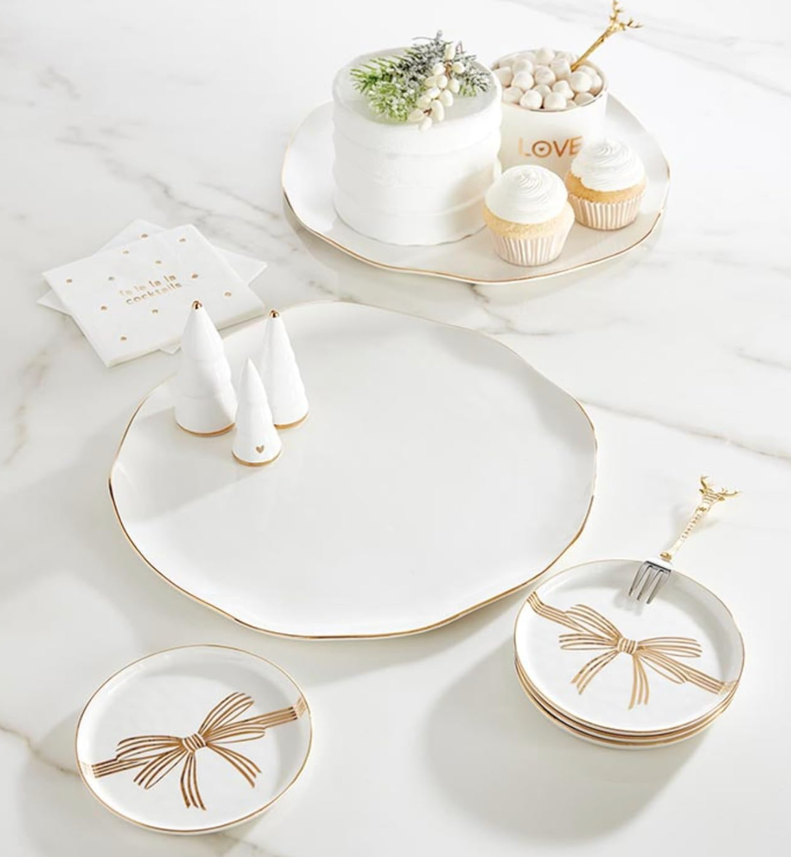 GOLD RIMMED WHITE TRAY