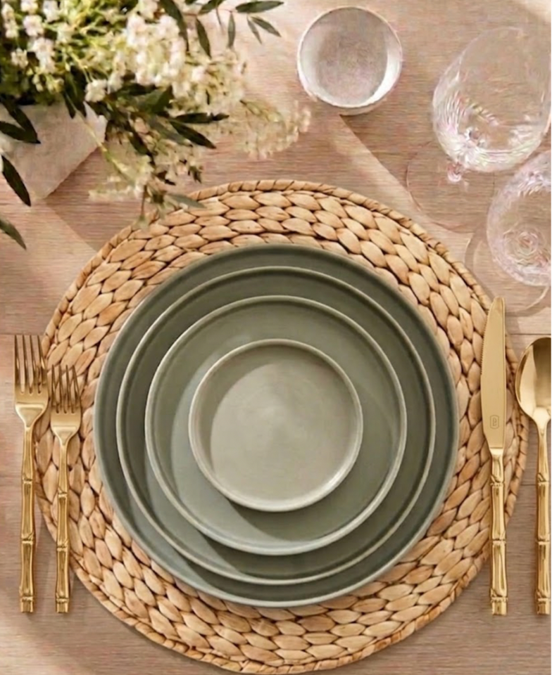 GOLD BAMBOO FLATWARE SET - 5 PIECES