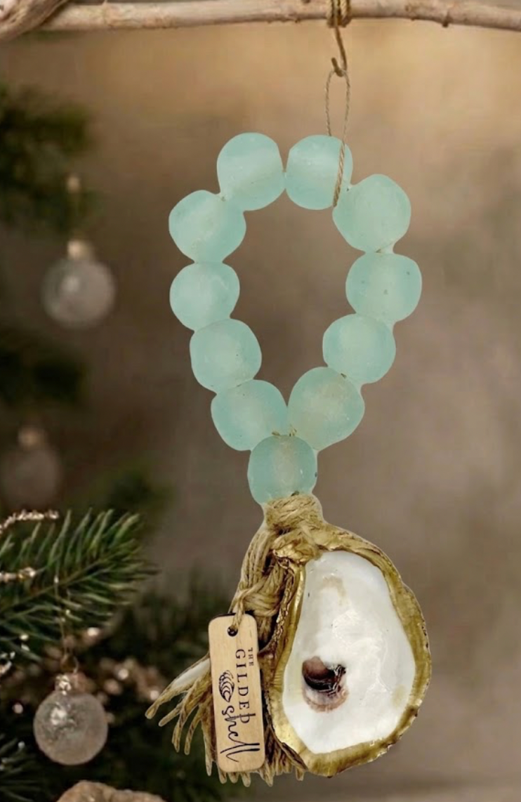 SEA GLASS OYSTER BEADS