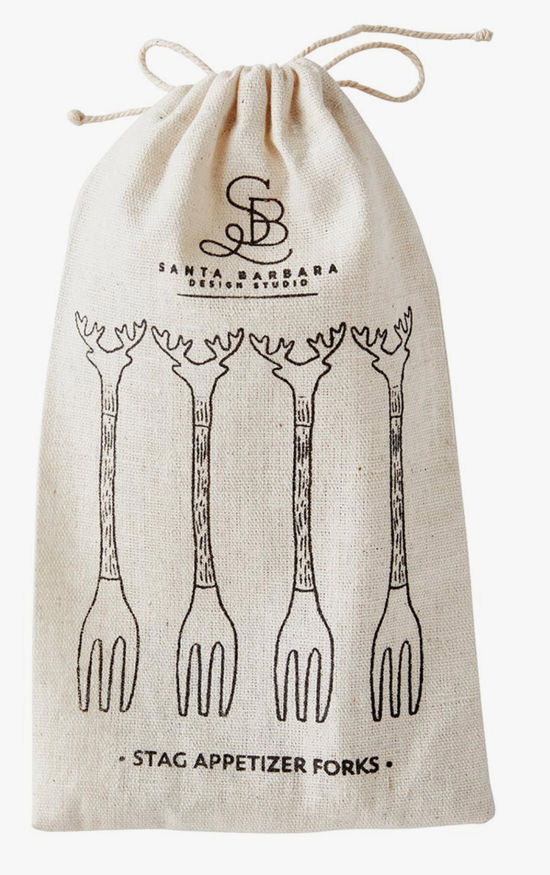 REINDEER CHARCUTERIE FORKS - SET OF 4