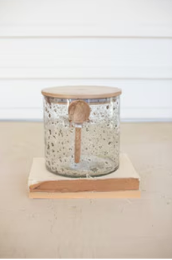 RUSTIC GLASS CANISTER- SMALL