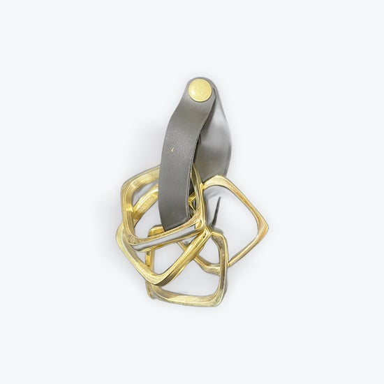 SQUARE BRASS NAPKIN RINGS - SET OF 4