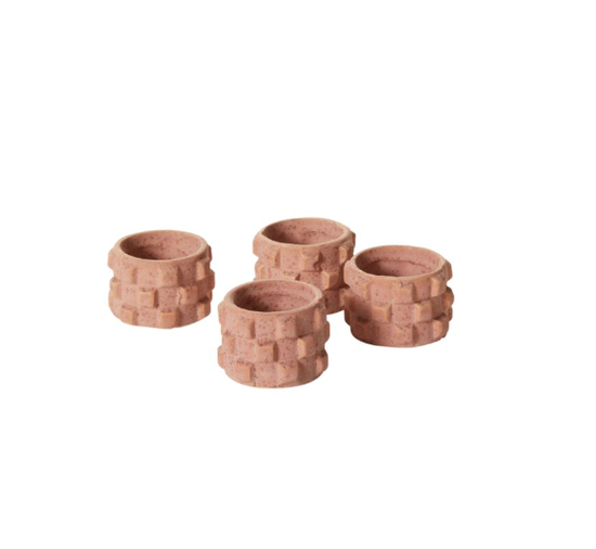 TERRACOTTA NAPKIN RINGS - SET OF 4