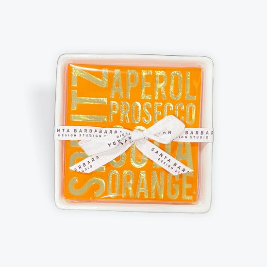 APEROL SPRITZ NAPKINS WITH CERAMIC TRAY