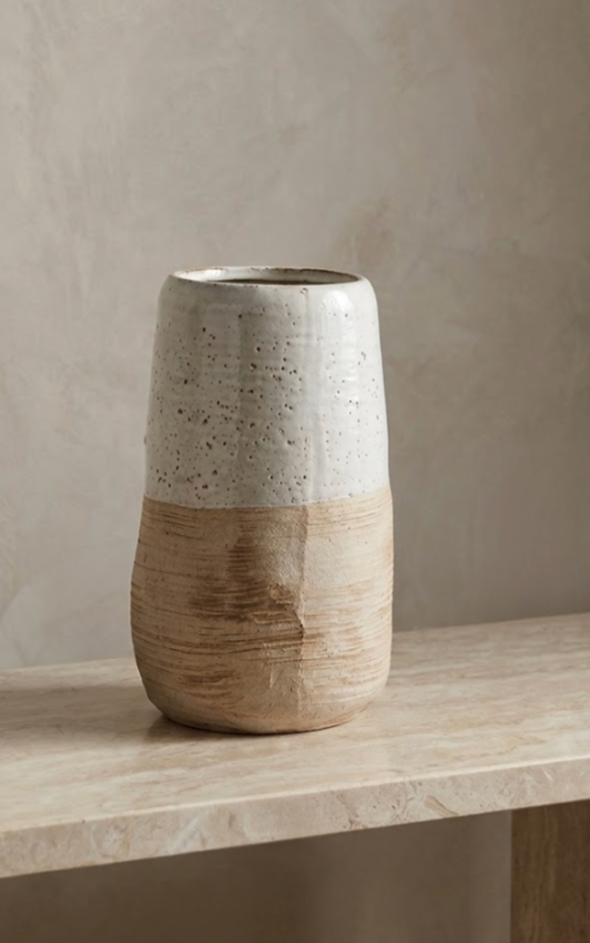 TEXTURED CERAMIC VASE - 5"