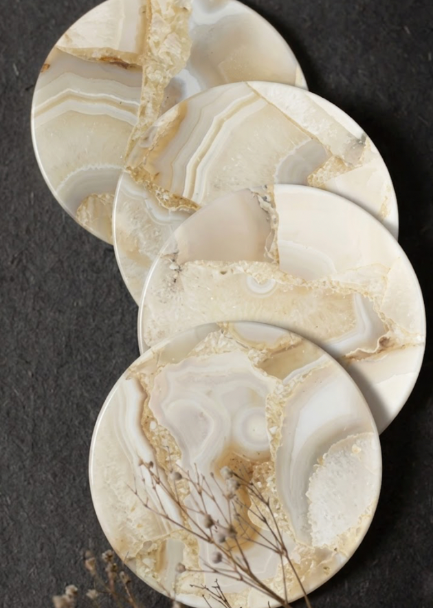 AGATE COASTERS - SET OF 4