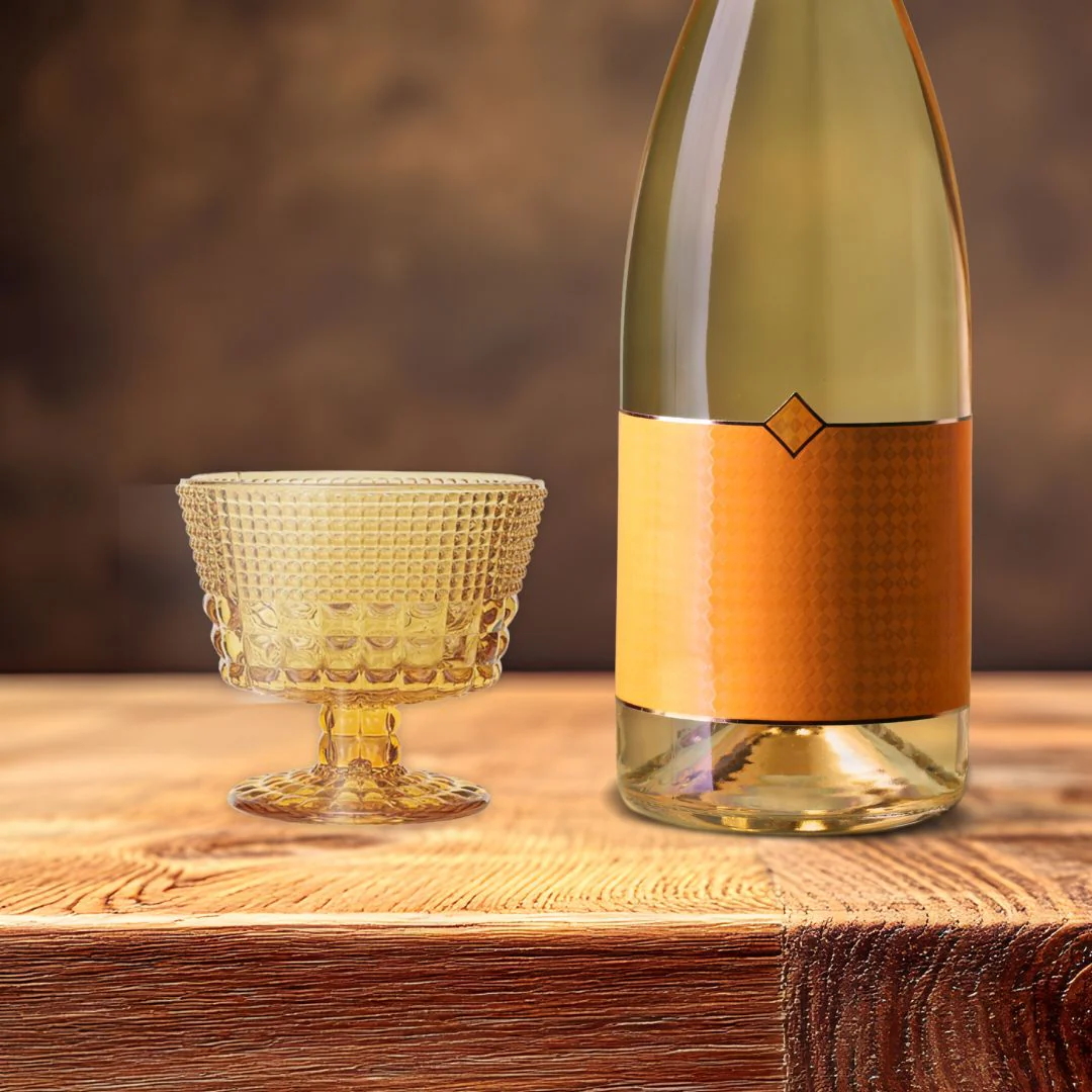 AMBER COUPE GLASS