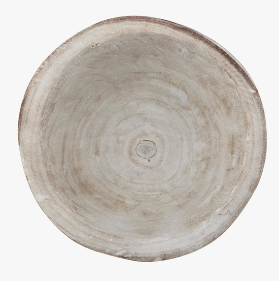 GRAY WOODEN BOWL
