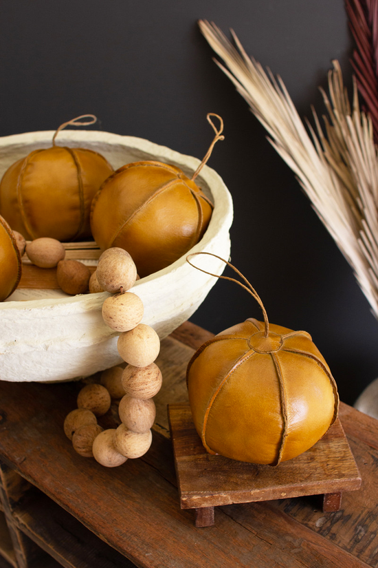 LEATHER BALL ORNAMENT