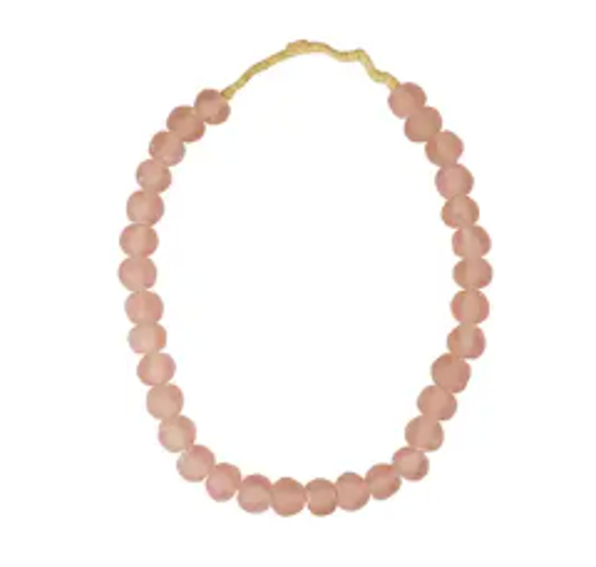 PINK GLASS BEADS - LARGE
