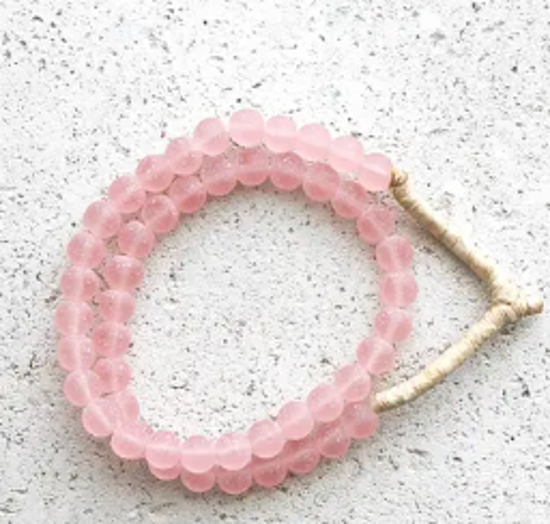 PINK GLASS BEADS - SMALL