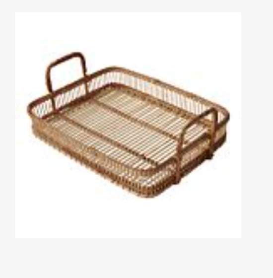 RATTAN TRAY WITH HANDLES - SMALL