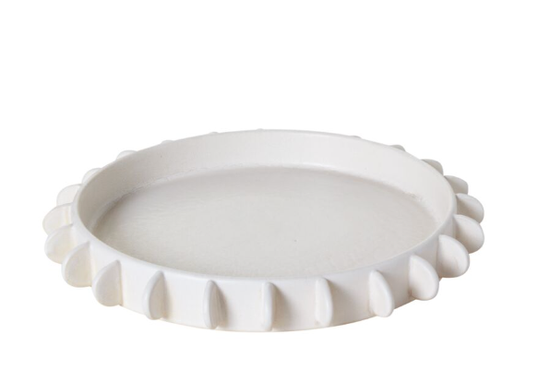 SCALLOPED ROUND TRAY