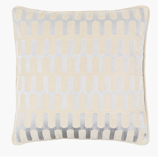 SILVER PILLOW COVER