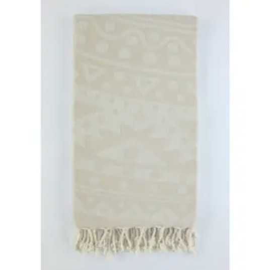 TAN GEOMETRIC BLANKET