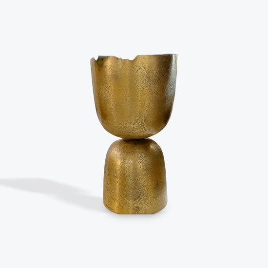 ANTIQUE BRASS URN - SMALL