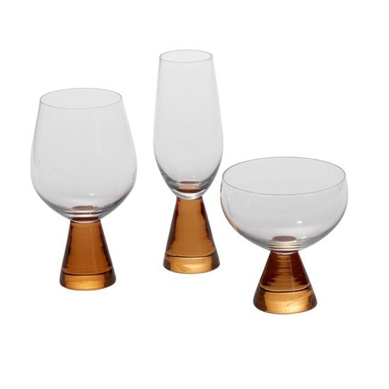 AMBER STEM GLASS- SHORT