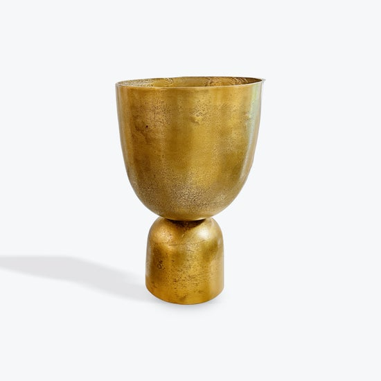 ANTIQUE BRASS URN - SMALL