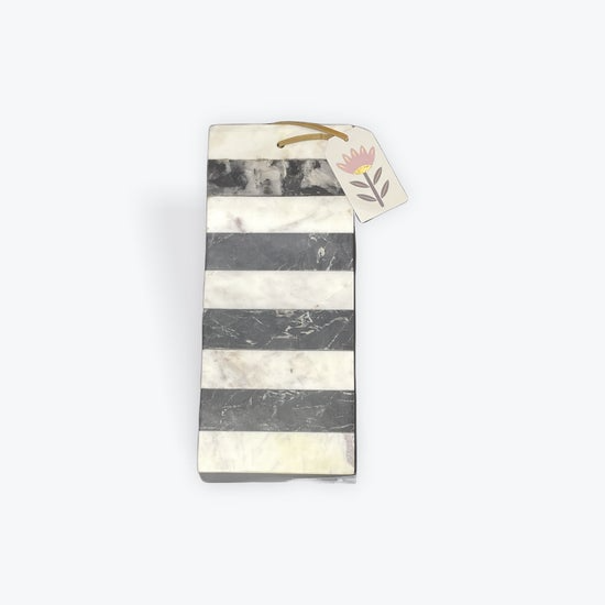 BLACK STRIPE MARBLE SERVING BOARD