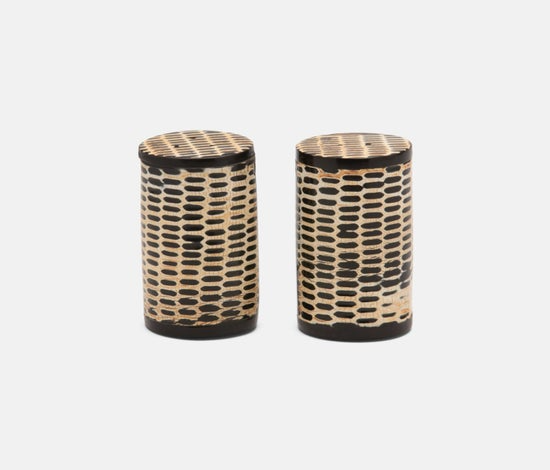 HORN SALT & PEPPER SHAKERS - LARGE