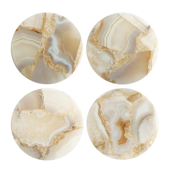AGATE COASTERS - SET OF 4