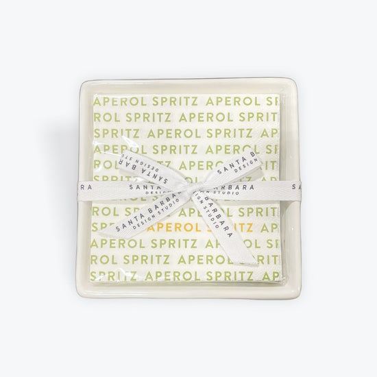 APEROL SPRITZ NAPKINS IN CERAMIC TRAY