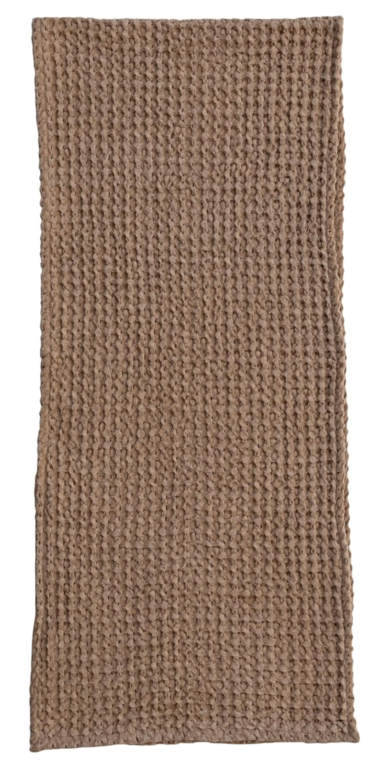 BROWN COTTON WEAVE TABLE RUNNER- 14"W x 72"L