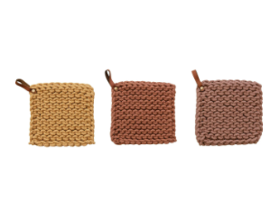 MULTI-COLOR CROCHET POT HOLDERS